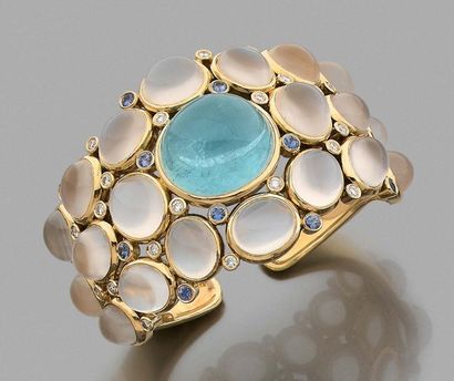 Bracelet manchette rigide, ouvert et ouvrant...