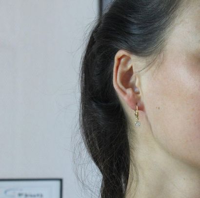 Paire de boucles d'oreilles en or jaune 750...