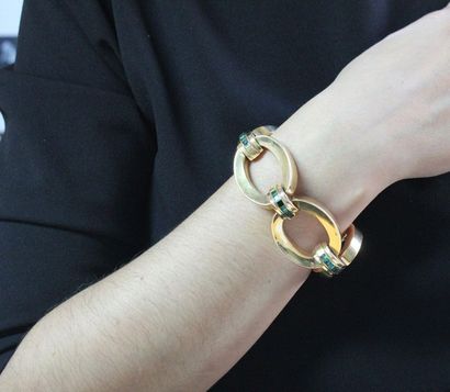 Bracelet articulé en or jaune 750 millièmes...