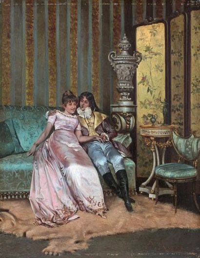 Pio RICCI (1850-1919)

Couple galant
Huile...