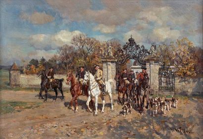 Wilhelm VELTEN (1847-1929)

Départ à la chasse
Huile...