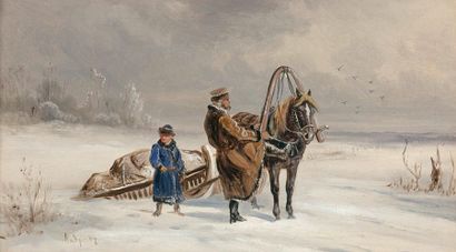 ANDREEV
Traineau sous la neige
Deux huiles...
