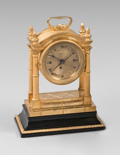 Pendule «d'officier» portique de bureau en...