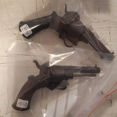 Two pinfire revolvers Lefaucheux system,...