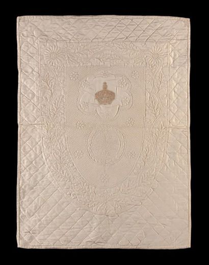 Famille impériale
Cream silk cradle topstitched...