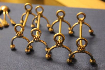 Silver plated metal set including seventeen...