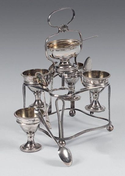 HORTENSE DE BEAUHARNAIS
Silver egg service,...