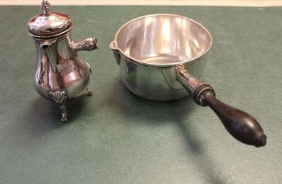 Silver 950 mils lot including a saucepan...