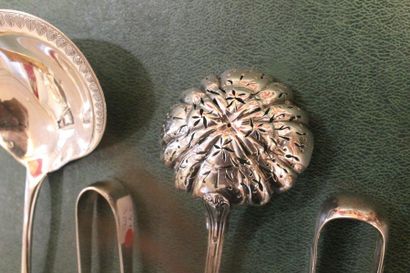 Lot in silver and vermeil 950 thousandths...