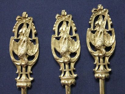 Suite of thirteen silver plated metal hâtelets,...
