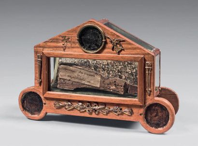 Small reliquary in the shape of a tomb in...