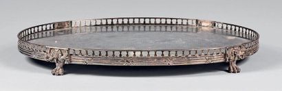 Large, mostly oval with an ice bottom in...