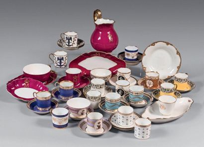 Set of about thirty-five cups and saucers...