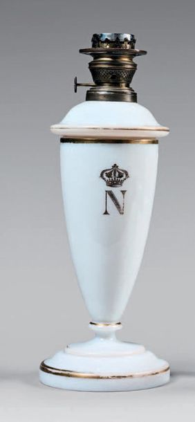 Oil lamp in the shape of a vase covered in...