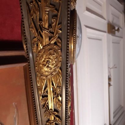 Pair of mahogany and brass mesh chairs with...