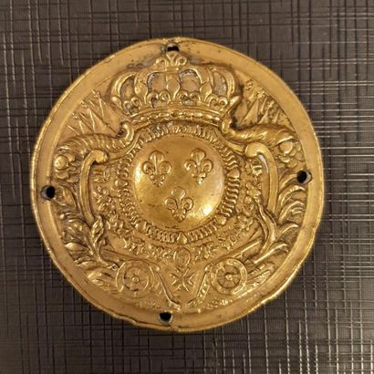 Rare engraved bronze peddler's badge with...