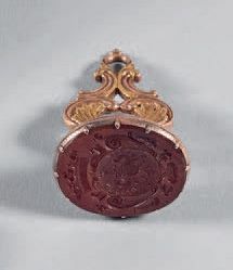 Neck seal in pomponne decorated with a cornelian...