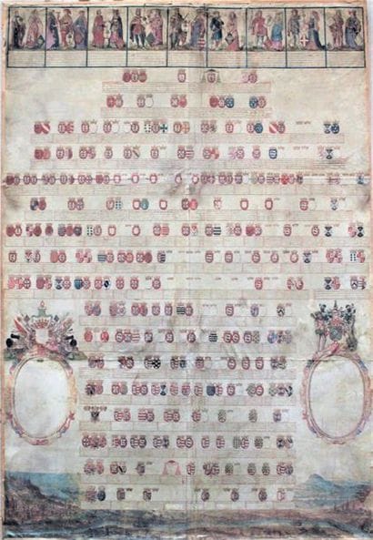 Espagne
Watercoloured heraldic-genealogical...