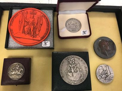 Set of six table medals:
- 