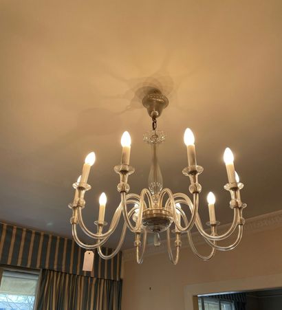 
Lustre en verre de Venise à dix bras de...