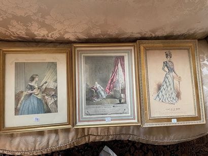 Lot : gravure de mode, gravure 