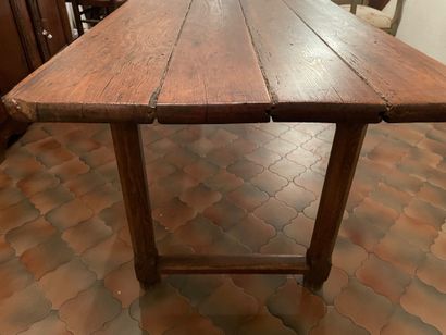 Community table in waxed wood, regional work...