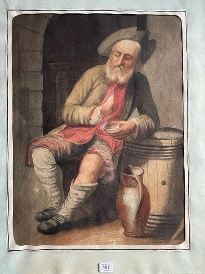 Homme à la cruche

Aquarelle signée et datée...