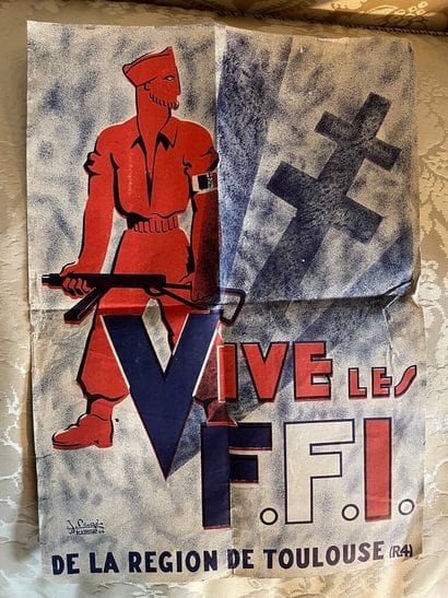 Affiche des F.F.I de 1944, région de Tou...
