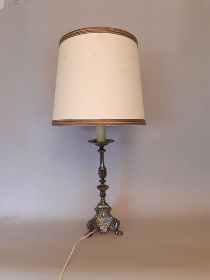 Silver-plated bronze PIQUE-CIERGE mounted...