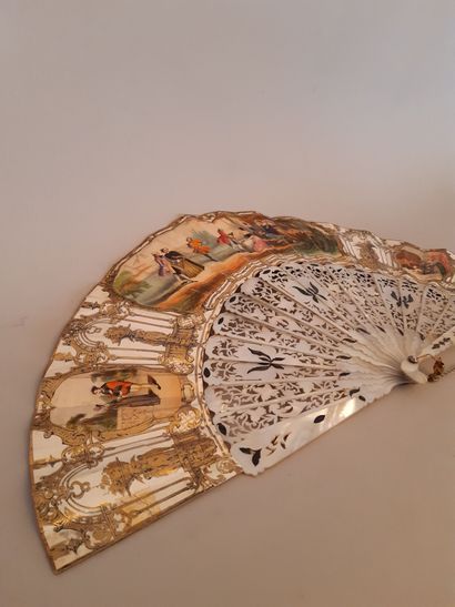 INVENTORY with pierced mother-of-pearl mounting,...