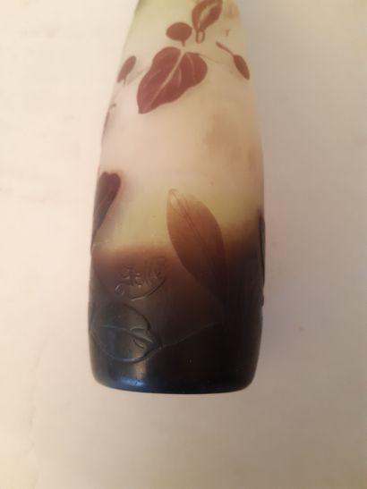 ETABLISSEMENTS GALLÉ
Lined glass obus vase...