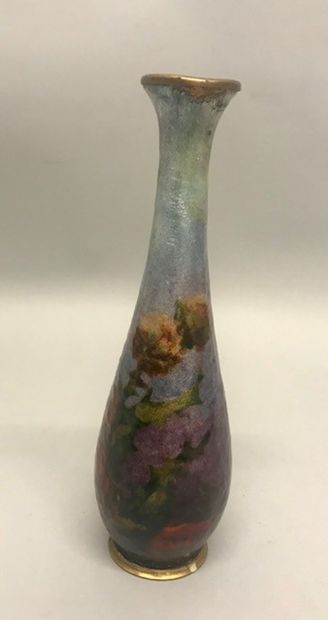 SOLIFLORE VASE in enameled copper and VASE...