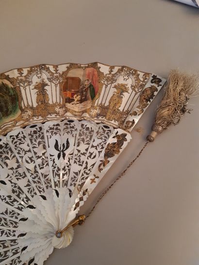 INVENTORY with pierced mother-of-pearl mounting,...