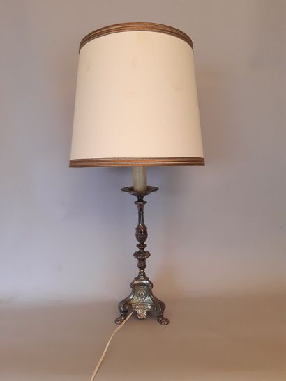 Silver-plated bronze PIQUE-CIERGE mounted...