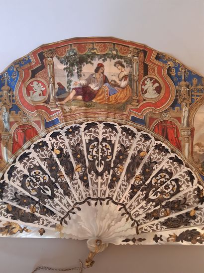 INVENTORY with pierced mother-of-pearl mounting,...