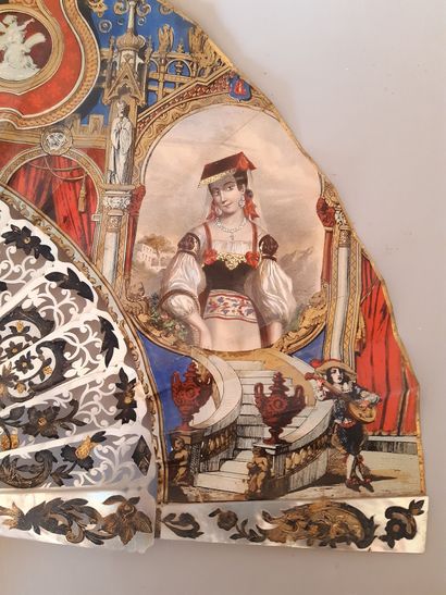 INVENTORY with pierced mother-of-pearl mounting,...
