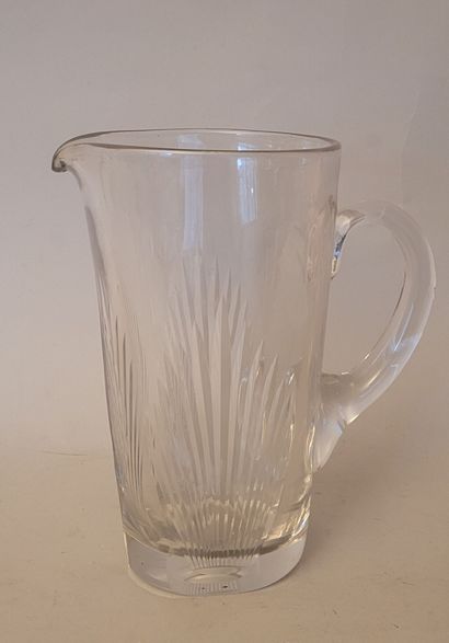 LALIQUE FRANCE
Pressed molded glass set including...