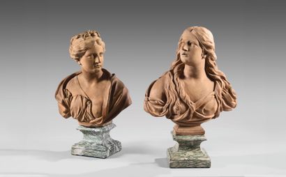 Two busts of young women.
Sainte Agnès, Sainte...
