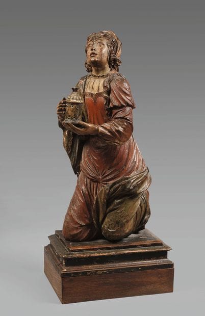 Statue de sainte Marie Madeleine agenouillée...