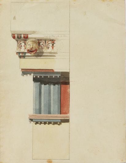 Etude d'un élément de fronton d un temple
Crayon,...