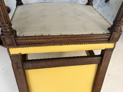 Paire de fauteuils à dossier plat carré en...