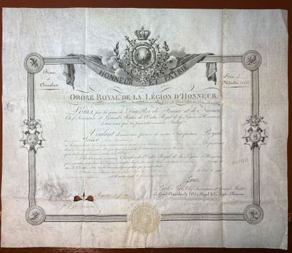 Légion d'honneur - Lot de quatre documents:...
