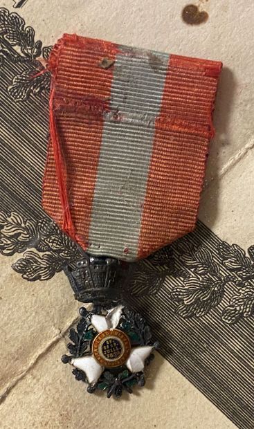Croix de Juillet, créée en 1830, diplôme...