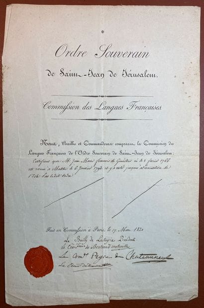 Ordre de Malte - Commission des Langues françaises,...