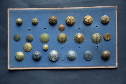 Navy - Lot of troop and officer buttons from...