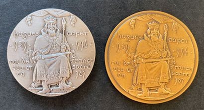 Millénaire capétien, 987-1987, deux médailles...