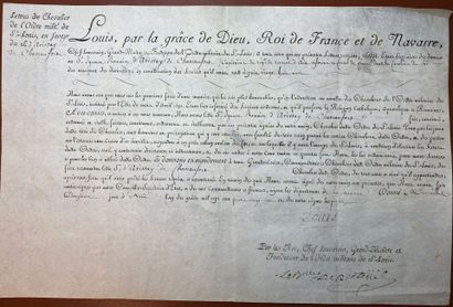 Ordre de Saint-Louis - Lot of three documents:...