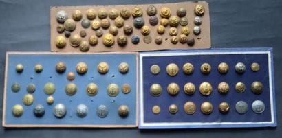 Navy - Lot of troop and officer buttons from...