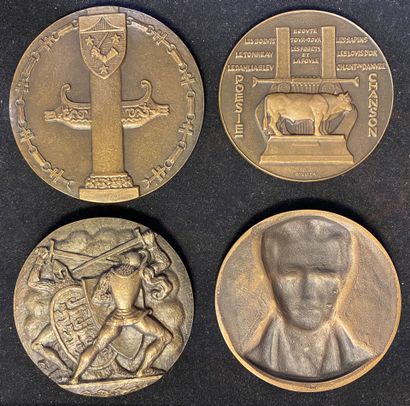 Louis Muller (1902-1957), lot de quatre médailles...