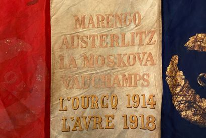 2nd cuirassiers regiment, tricolor silk standard...